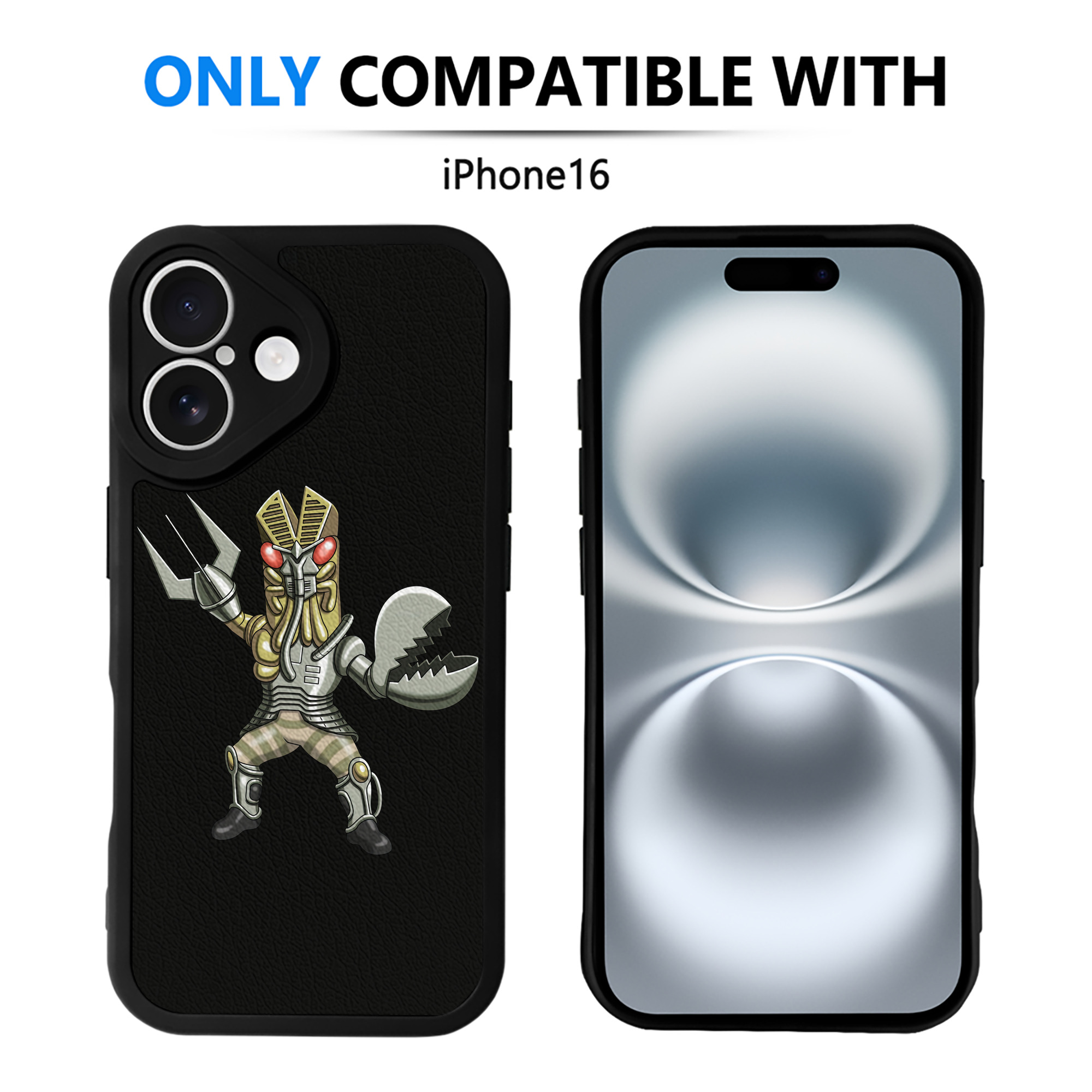 （画像用） ウルトラマン Ultraman 【iPhone 16シリーズ対応】シリコンスマホケース（レザー調） 材質：シリコン